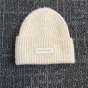 Favorite Daughter Logo Patch Rib Beanie New Without Tags